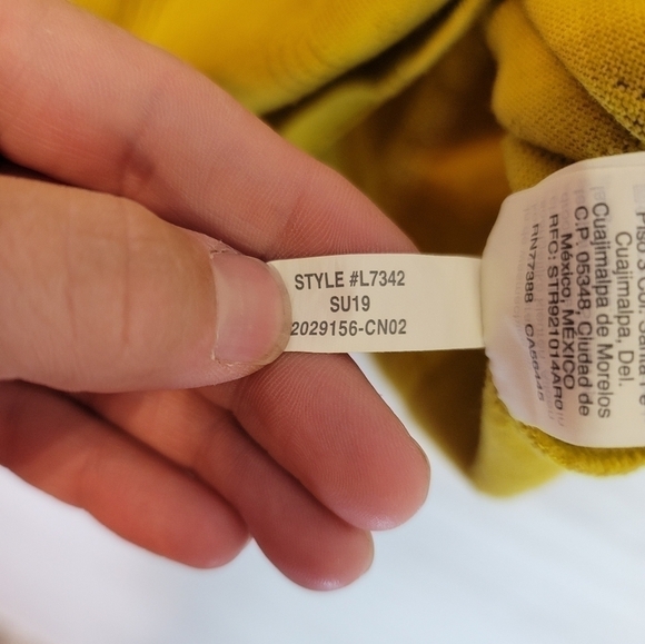 Madewell Pointelle Ribbed Tee in Golden Meadow, sz Small - Picture 8 of 11